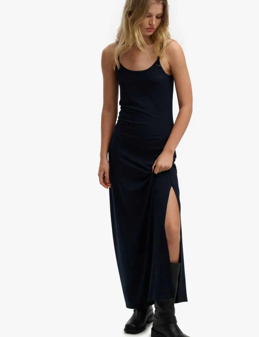 Jersey Scoop Neck Maxi Slip Dress
