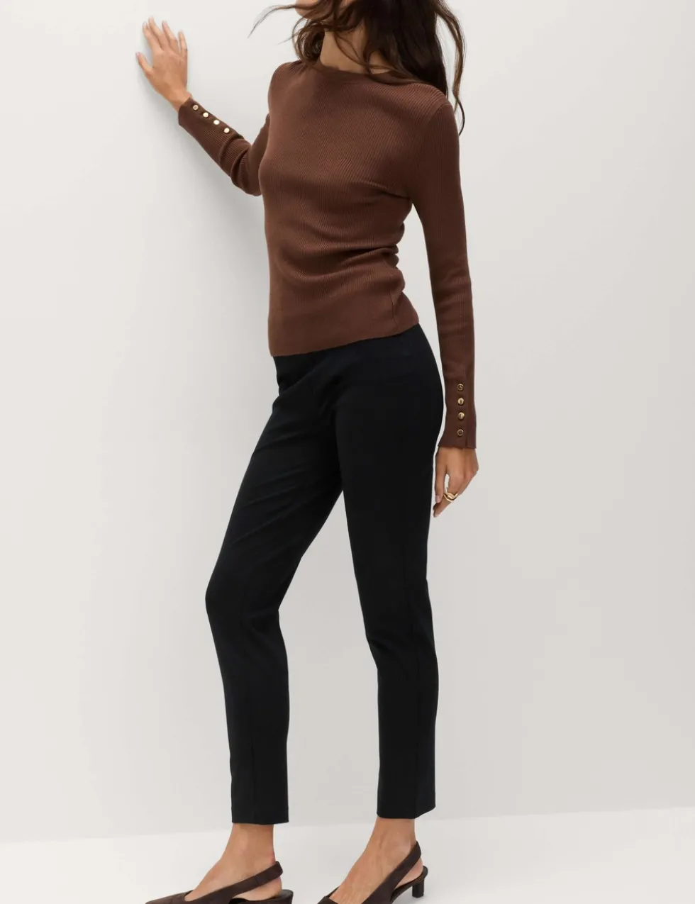 Jersey Slim Fit Ankle Grazer Trousers