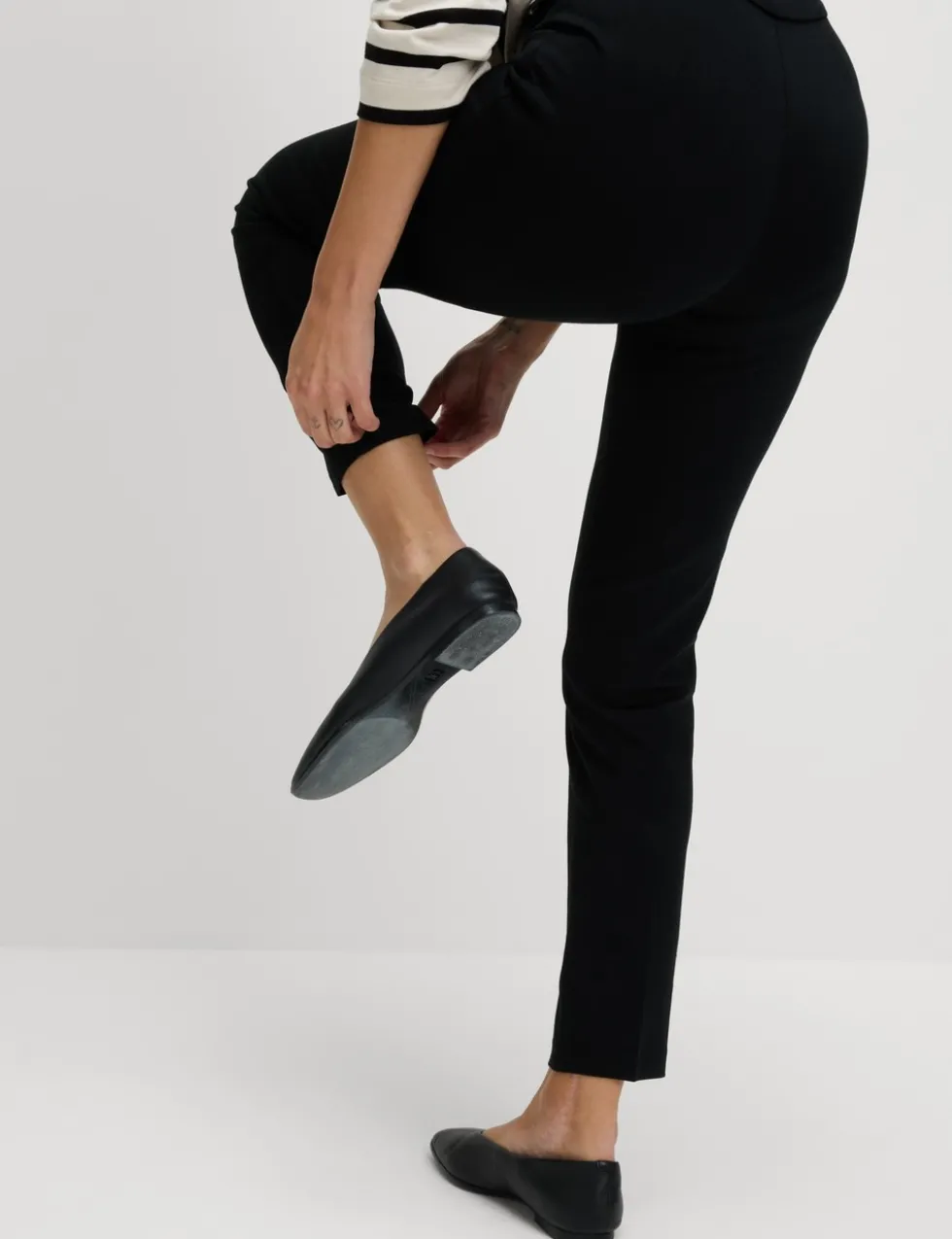 Jersey Slim Fit Ankle Grazer Trousers
