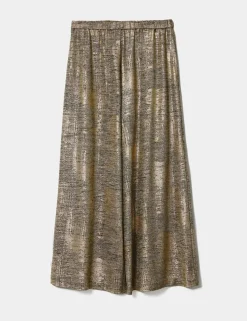 Jersey Sparkly Wide Leg Trousers