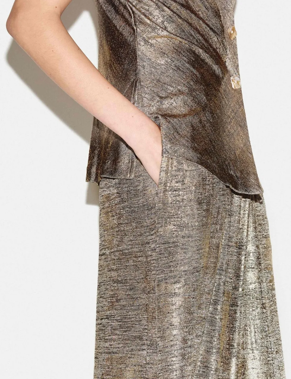 Jersey Sparkly Wide Leg Trousers