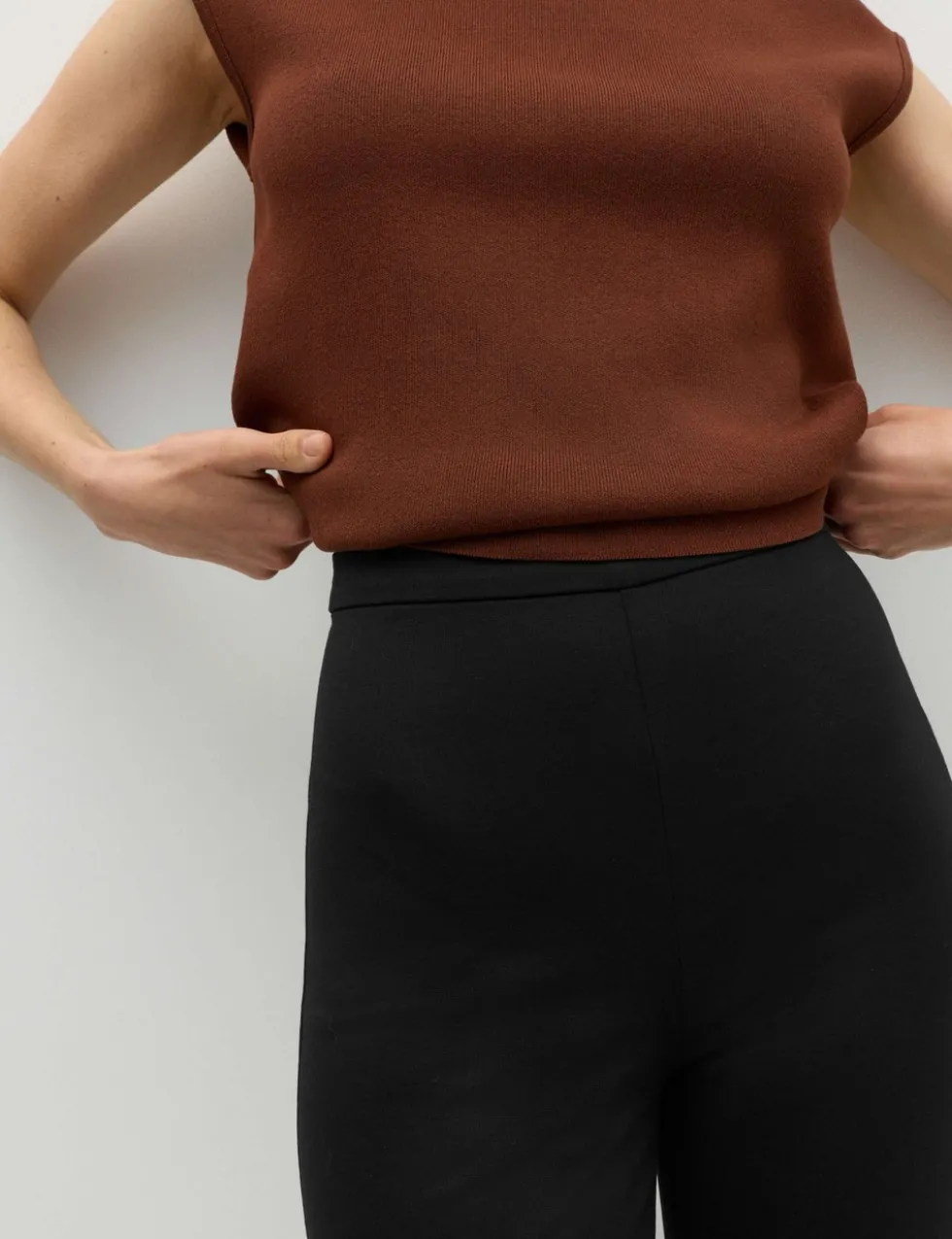 Jersey Straight Leg Trousers with Stretch