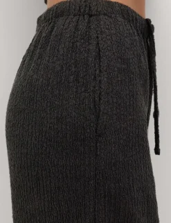 Jersey Textured Carrot Leg Ankle Grazer Trousers
