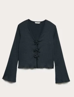 Jersey Tie Up Cardigan (6-16 Yrs)