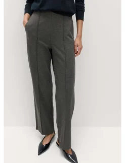 Jersey Twill Straight Leg Trousers
