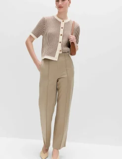 Jersey Twill Straight Leg Trousers