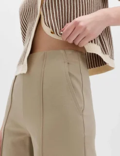 Jersey Twill Straight Leg Trousers