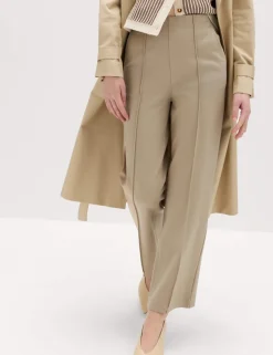 Jersey Twill Straight Leg Trousers