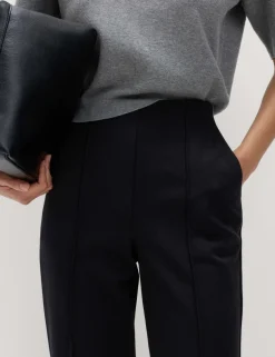Jersey Twill Straight Leg Trousers
