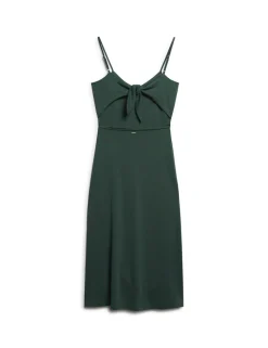 Jersey V-Neck Cut Out Detail Midi Slip Dress