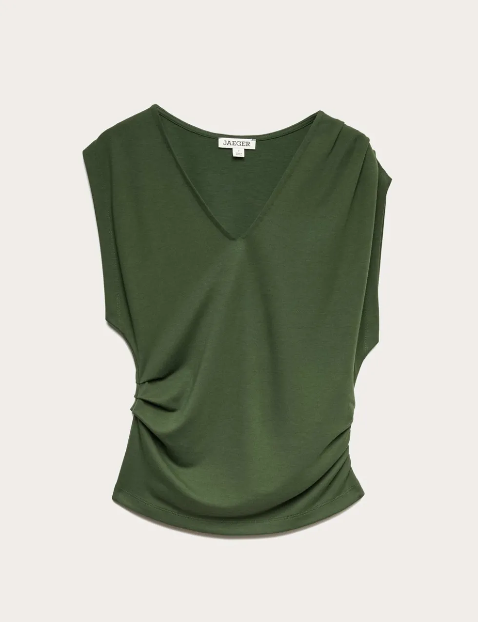 Jersey V-Neck Ruched Top