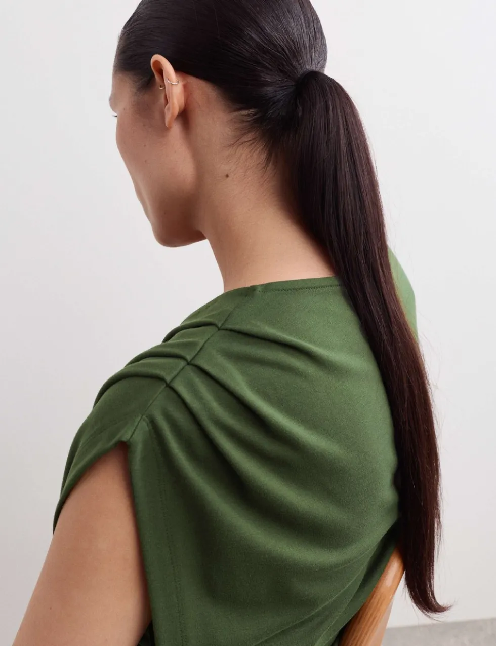 Jersey V-Neck Ruched Top