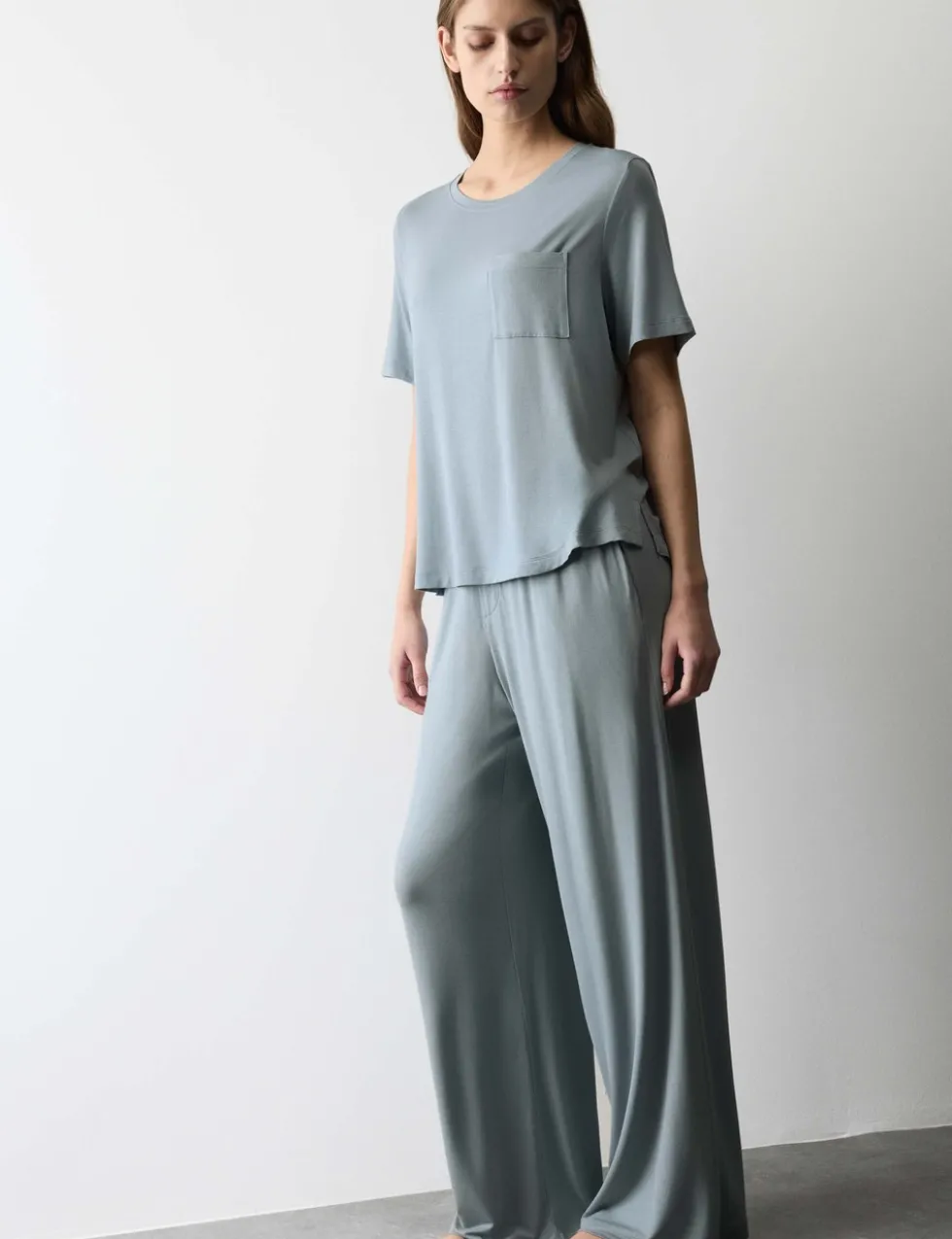Jersey Wide Leg Pyjama Bottoms