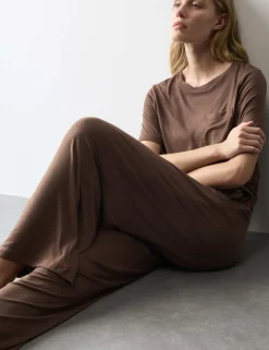 Jersey Wide Leg Pyjama Bottoms