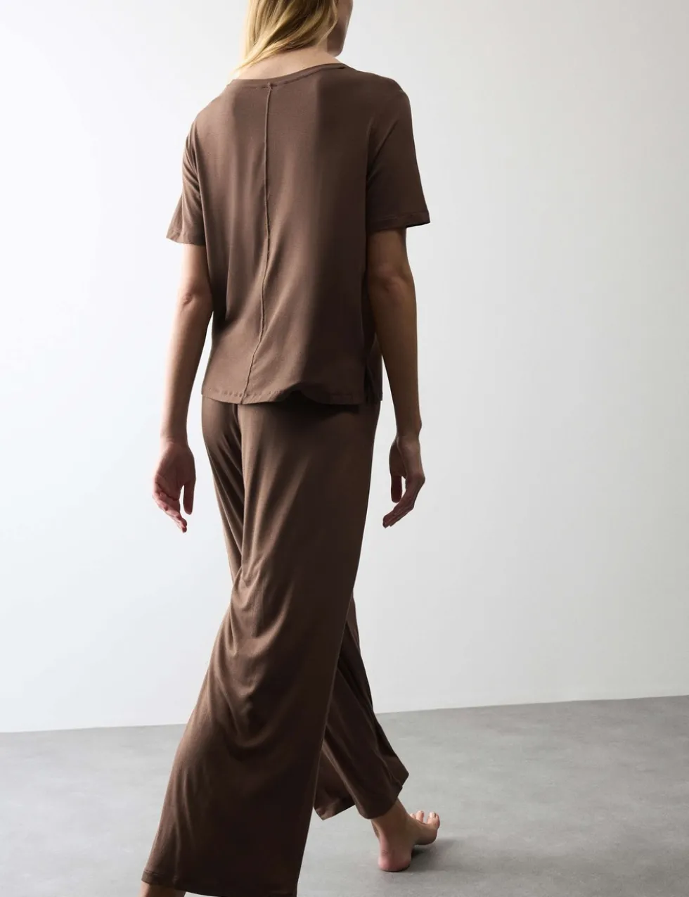 Jersey Wide Leg Pyjama Bottoms