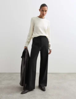 Jersey Wide Leg Trousers