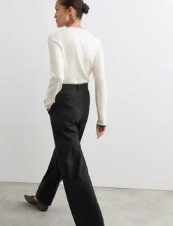 Jersey Wide Leg Trousers