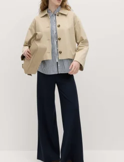 Jersey Wide Leg Trousers with Stretch