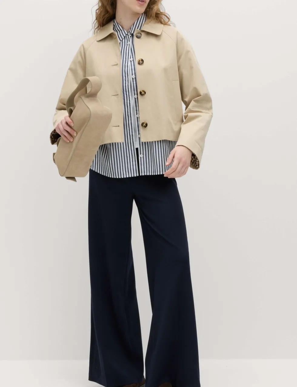 Jersey Wide Leg Trousers with Stretch