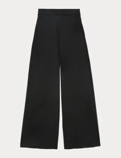 Jersey Wide Leg Trousers with Stretch