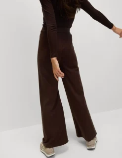 Jersey Wide Leg Trousers with Stretch