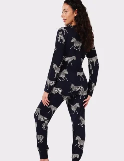 Jersey Zebra Print Crew Neck Maternity Pyjama Set