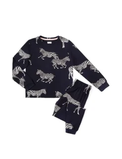 Jersey Zebra Print Cuffed Pyjamas (1-12 Yrs)