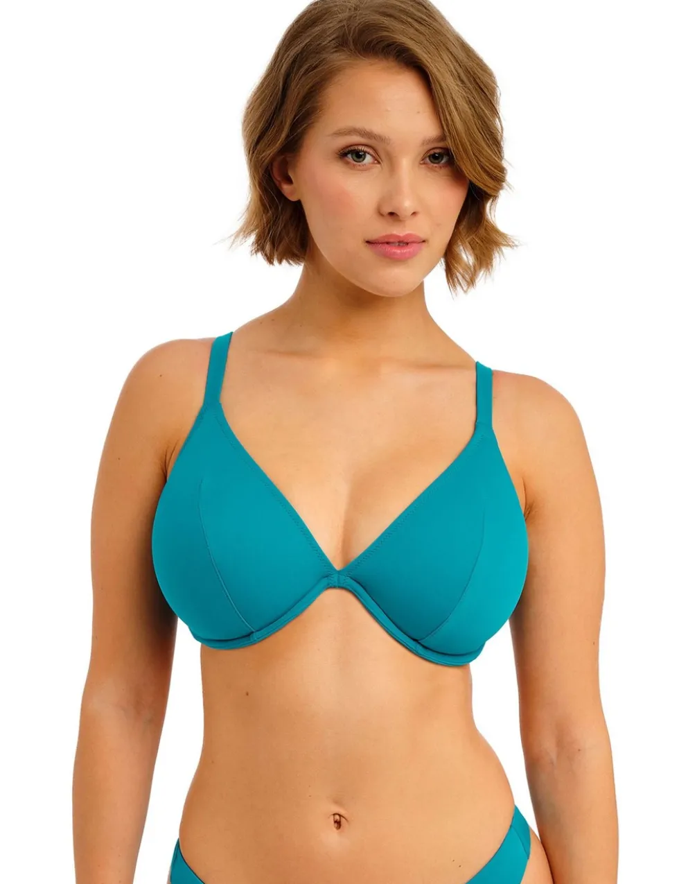 Jewel Cove Wired Plunge Bikini Top (D-G)