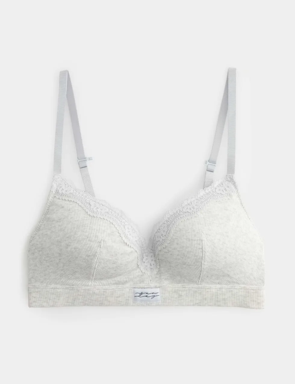 Juni Cotton Rib Non Wired Plunge Bra (A-E)