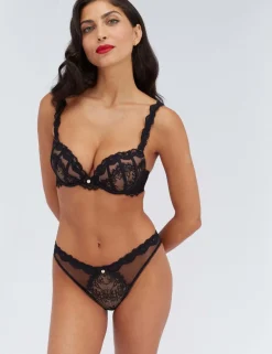 Juno Lace Wired Plunge Bra (B-DD)
