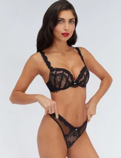 Juno Lace Wired Plunge Bra (B-DD)