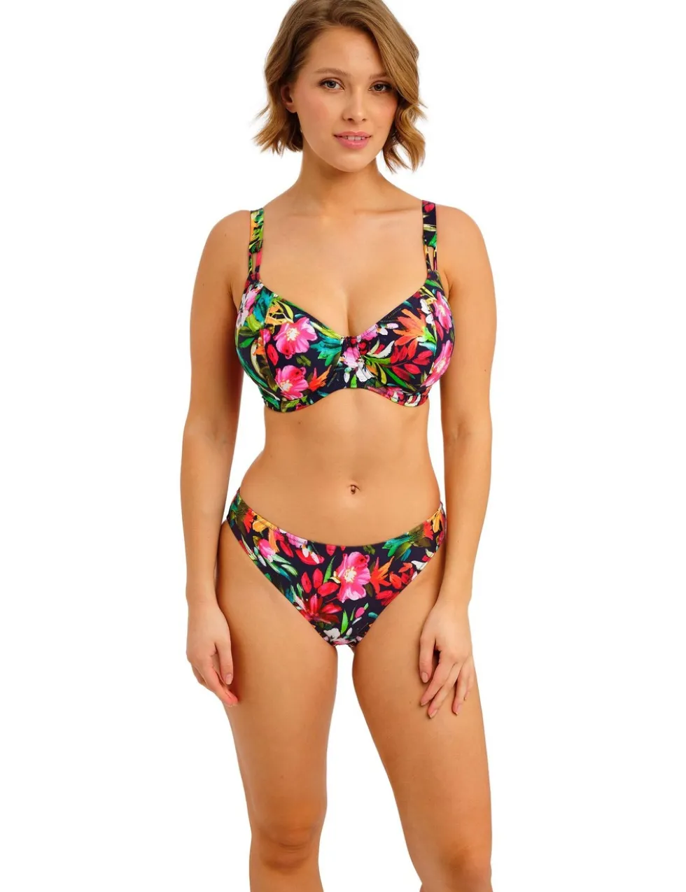 Kailua Floral Wired Plunge Bikini Top (D-HH)