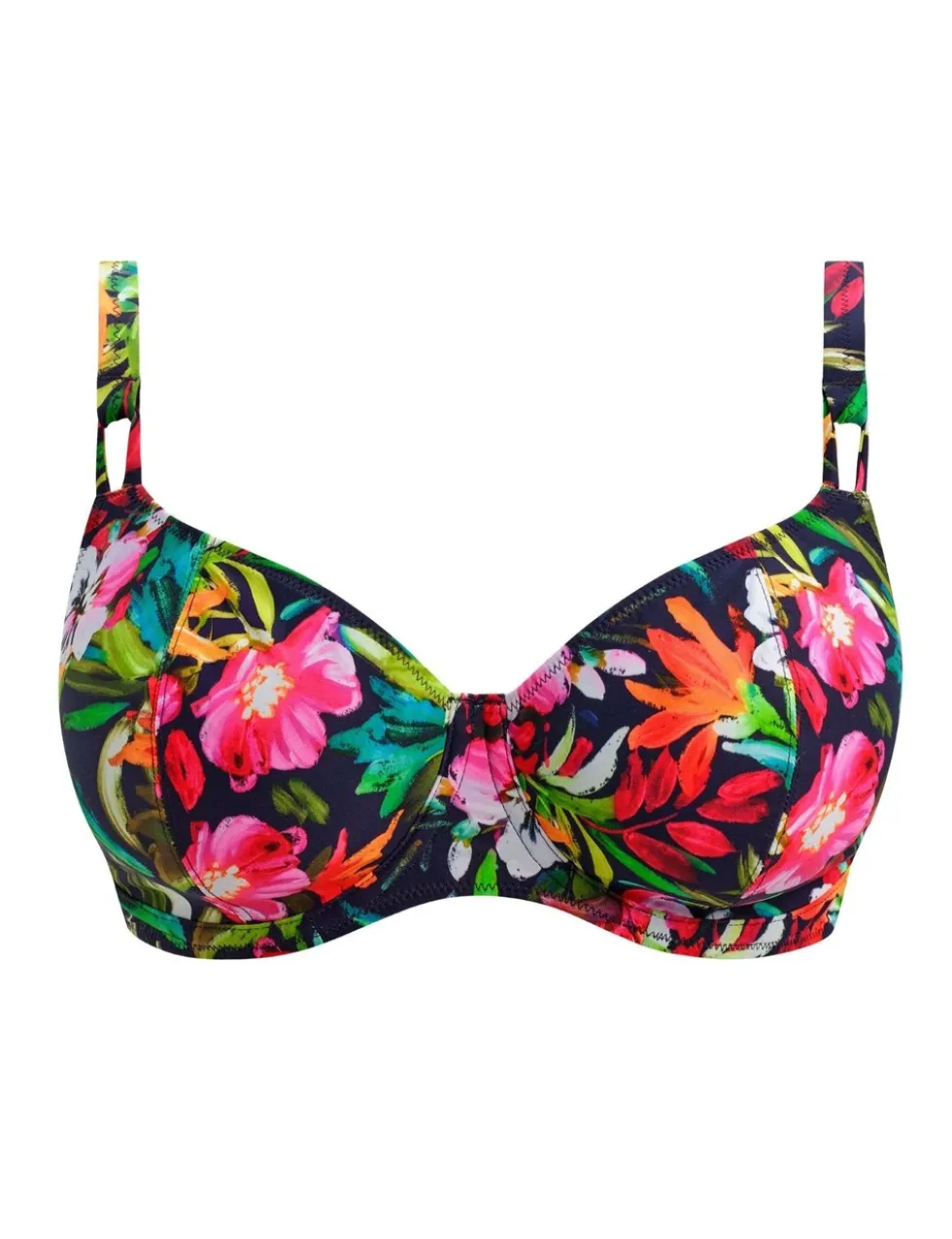 Kailua Floral Wired Plunge Bikini Top (D-HH)