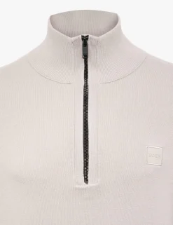 Kanobix Cotton Rich Half Zip Jumper with Cashmere