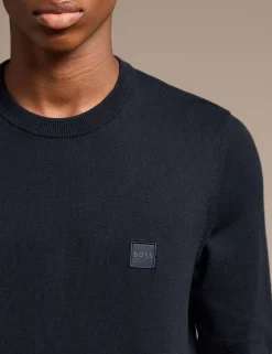 Kanovano Cotton Rich Crew Neck Jumper with Cashmere