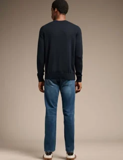 Kanovano Cotton Rich Crew Neck Jumper with Cashmere