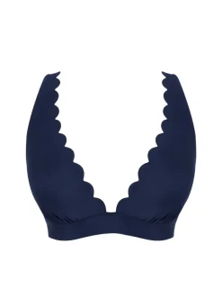 Kara Scalloped Plunge Triangle Bikini Top