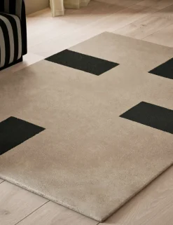 Kelly Hoppen Pure Wool Dash Geometric Rug