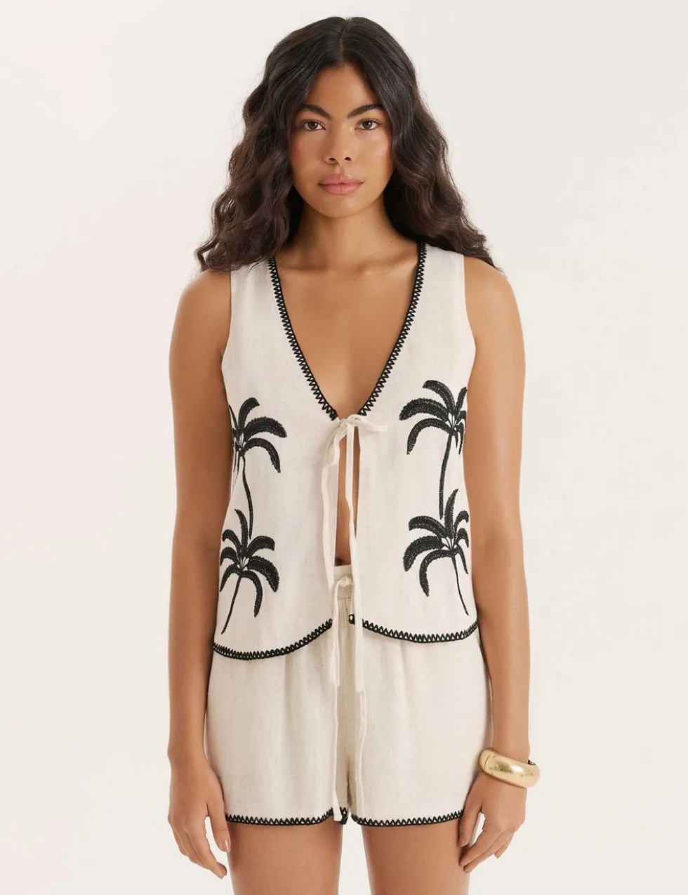 Kenna Co-ord Palm Print Top