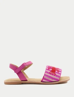 Kids' Beaded Lobster Riptape Sandals (10 Small - 4 Large)