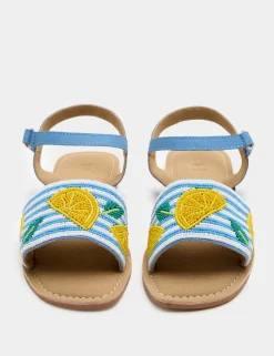 Kids' Beaded Lobster Riptape Sandals (10 Small - 4 Large)