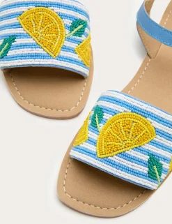 Kids' Beaded Lobster Riptape Sandals (10 Small - 4 Large)
