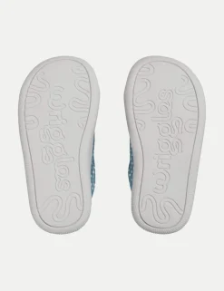 Kids' Canvas Polka Dot Riptape Trainers (3 Small - 7 Small)