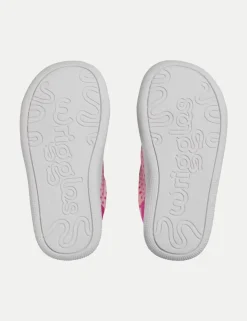 Kids' Canvas Polka Dot Riptape Trainers (3 Small - 7 Small)