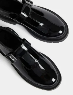 Kids' Chunky T Bar Leather School Shoes (2½ Large - 7 Large)