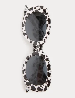 Kids' Cow Print Wave Frame Sunglasses (S-L)