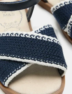 Kids' Cross Strap Crochet Sandals (4 Small - 2 Large)