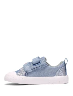 Kids' Denim Canvas Riptape Trainers (4 Small-6 ½ Small)