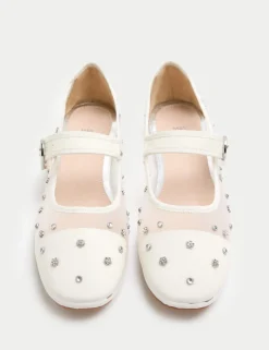 Kids' Diamanté Ballet Pumps (10 Small - 4 Large)