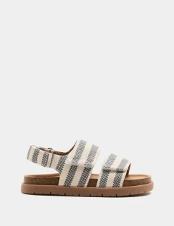Kids' Double Strap Striped Sandals (4 Small - 2 Large)
